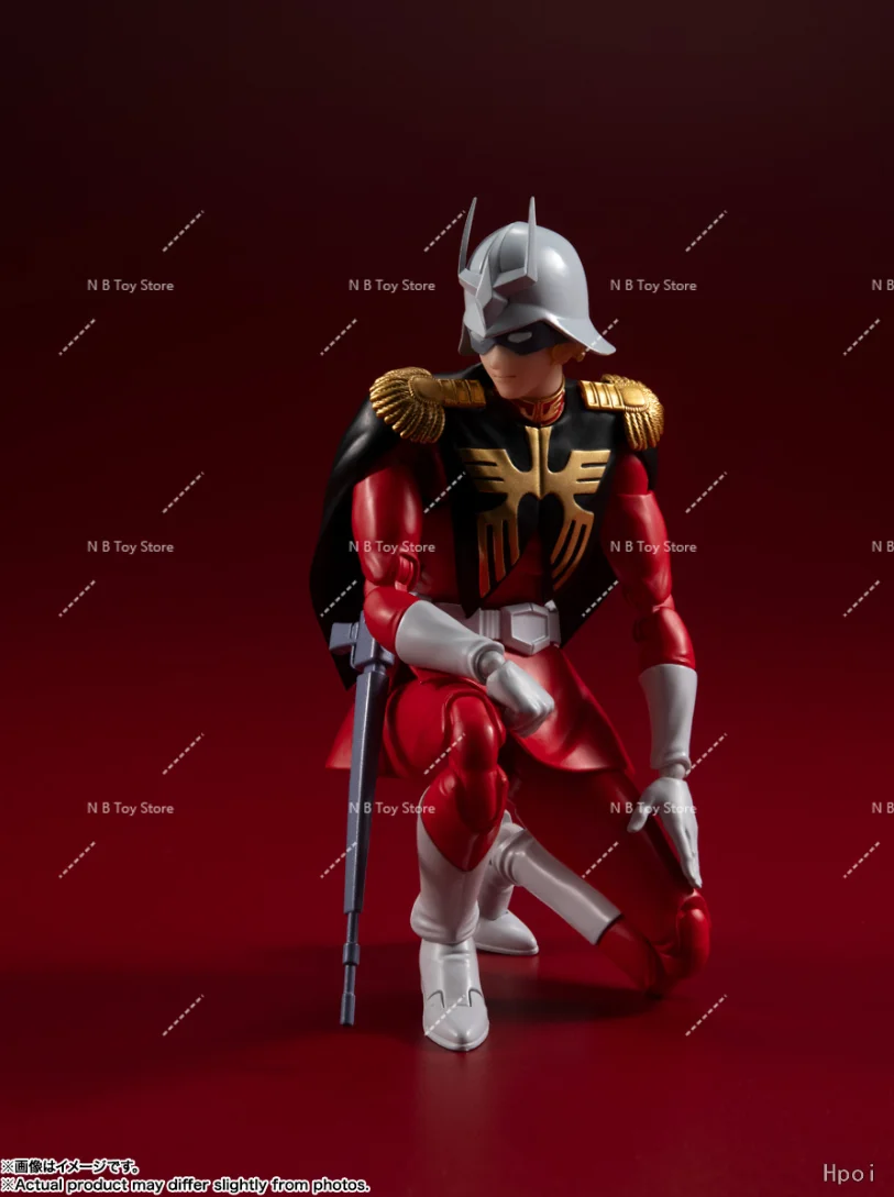 오리지널 반다이 S.H.Figuarts SHF 샤르 아즈나블 모빌 슈트 레드 코멧 제온 공국의 에이스 파일럿 재고 모델 장난감