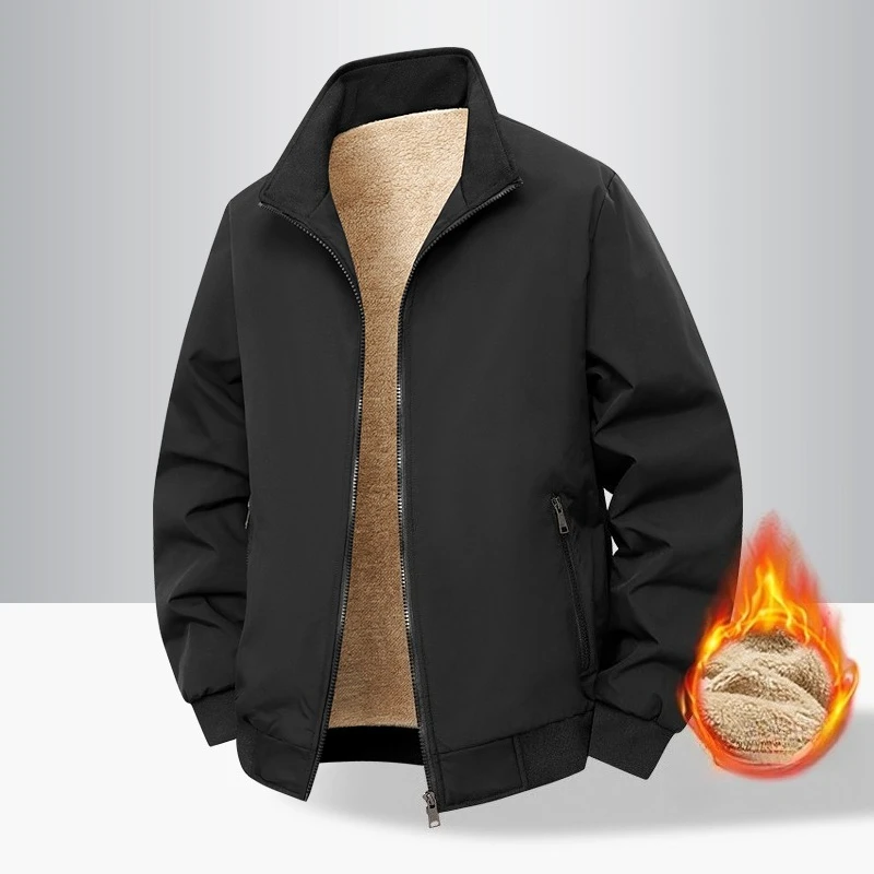 

8XL новые зимние мужские повседневные деловые пальто с воротником-стойкой, мужские флисовые теплые куртки-крюки, более толстые парки, мужские свободные теплые зимние пальто