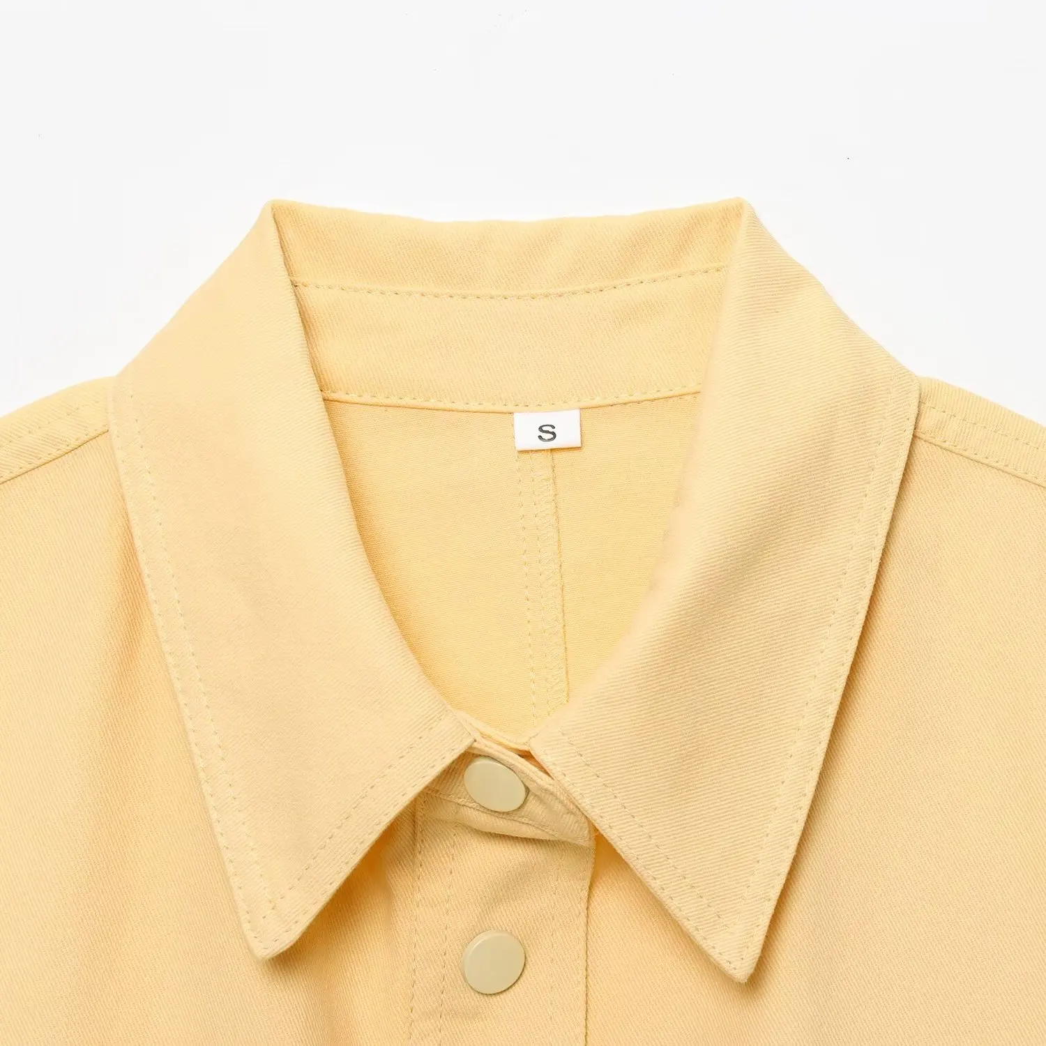 JNLEAOG 春の新作 レディース ルーズベスト ファッションデザイン カジュアルスタイル ポリエステル繊維 半袖 ボタンアップ 無地シャツ