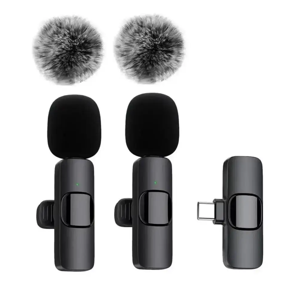 Wireless Lavalier Microphone For Smartphones, Mini Video Recording Mic For Interview Video Podcast Vlog Noise Reduction