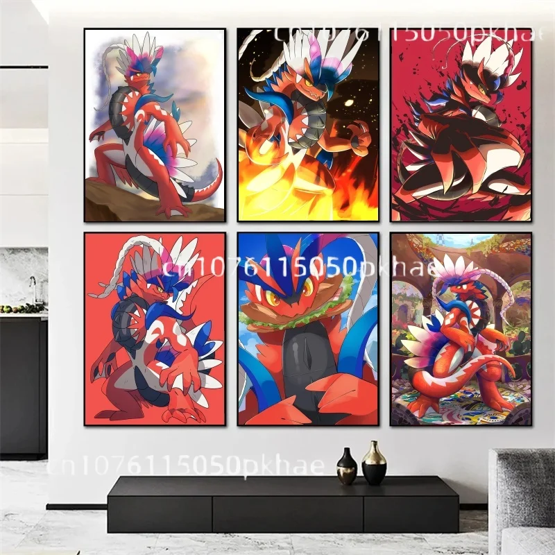 decoracao-de-tela-pokemon-koraidon-arte-de-alta-qualidade-para-sala-de-jogos-e-espaco-vivo