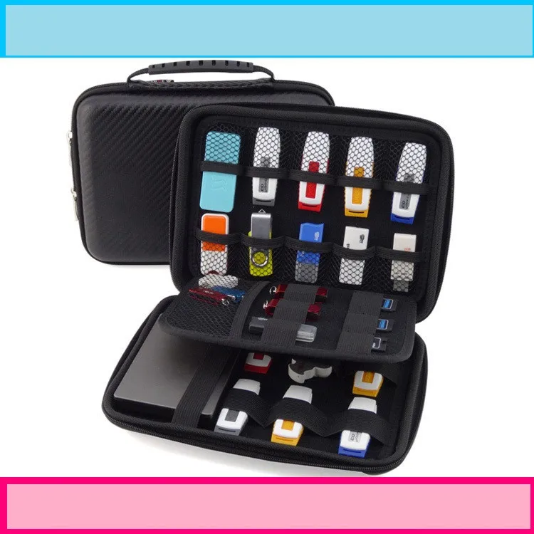 GUANHE-Sacoche de voyage pour câble électronique, étui pour clé USB, carte mémoire, disque dur