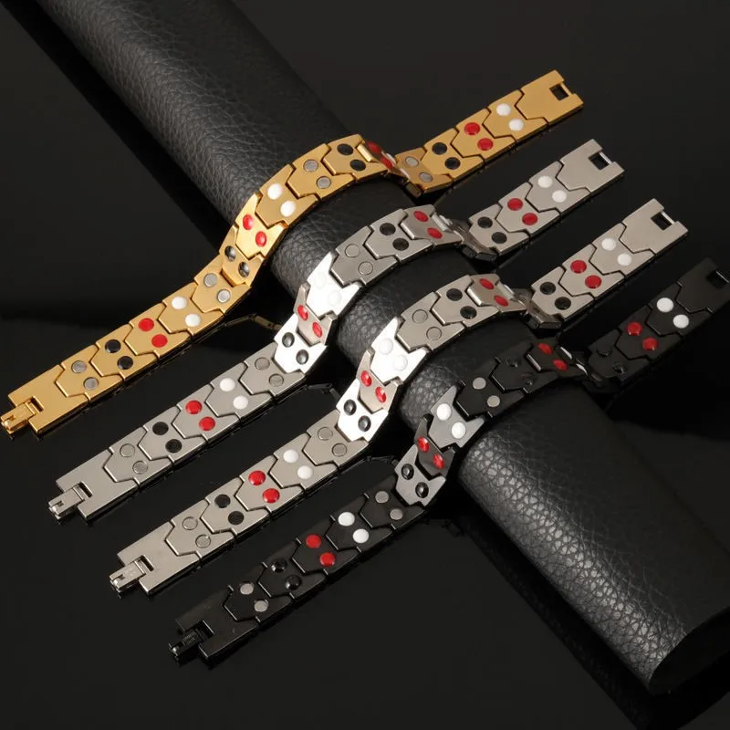 Mens Magnetic Lymph Drainage Detox Bracelet Slimming Therapy Bracelets Arthritis Pain Relief Bangle Health Care Jewelry Gifts