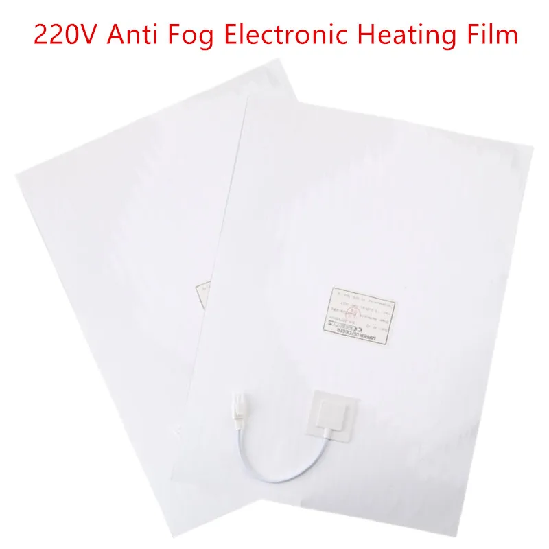 220V Bathroom Mirror Protective Film Anti Fog Window Clear Waterproof Electronic Heating Film For Shower Room Makeup Mirror