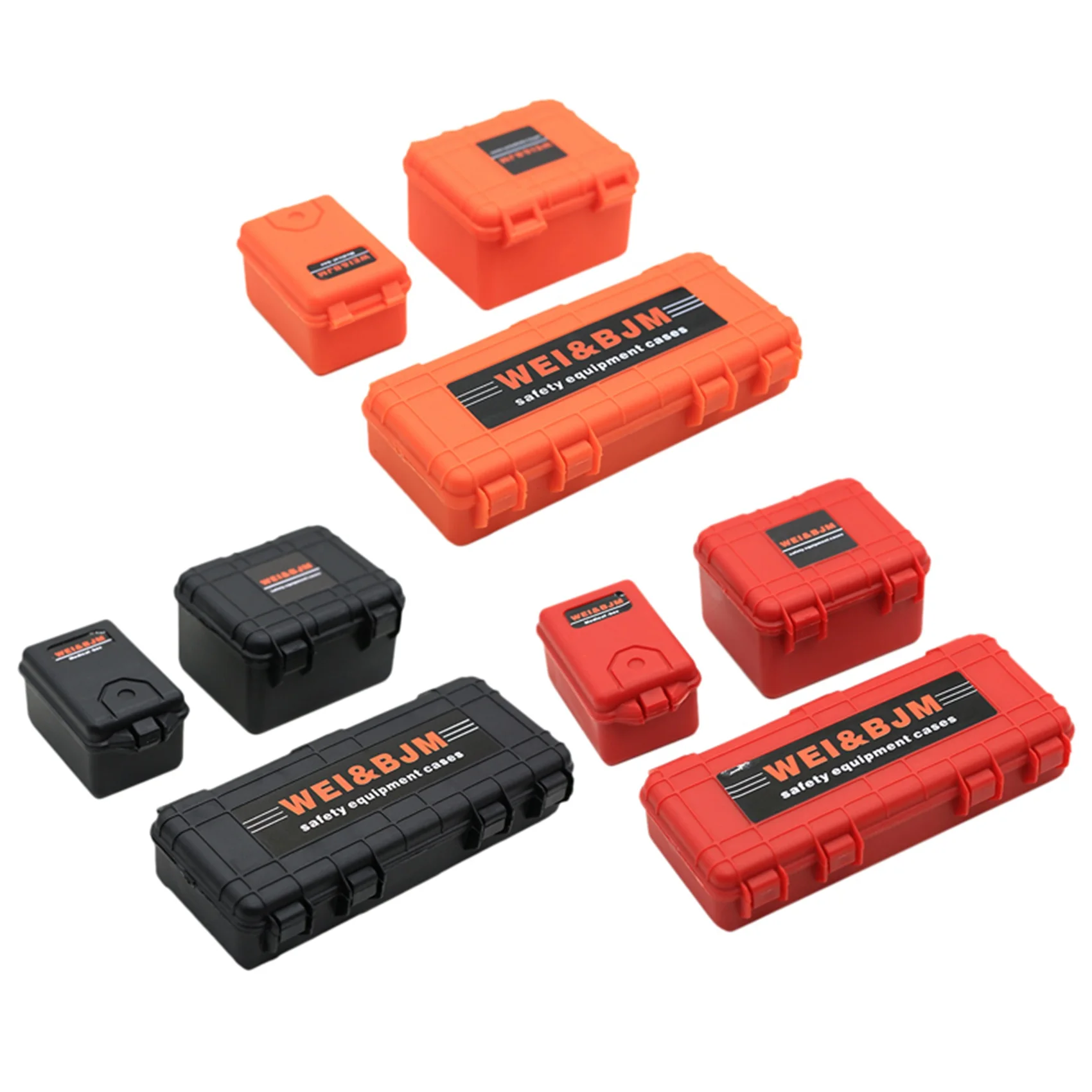 B05B-6Pcs caja de almacenamiento de plástico para coche teledirigido, herramienta de decoración para Traxxas Trx4 Axial Scx10 90046 D90 1/10, accesorios para orugas de control remoto, color rojo