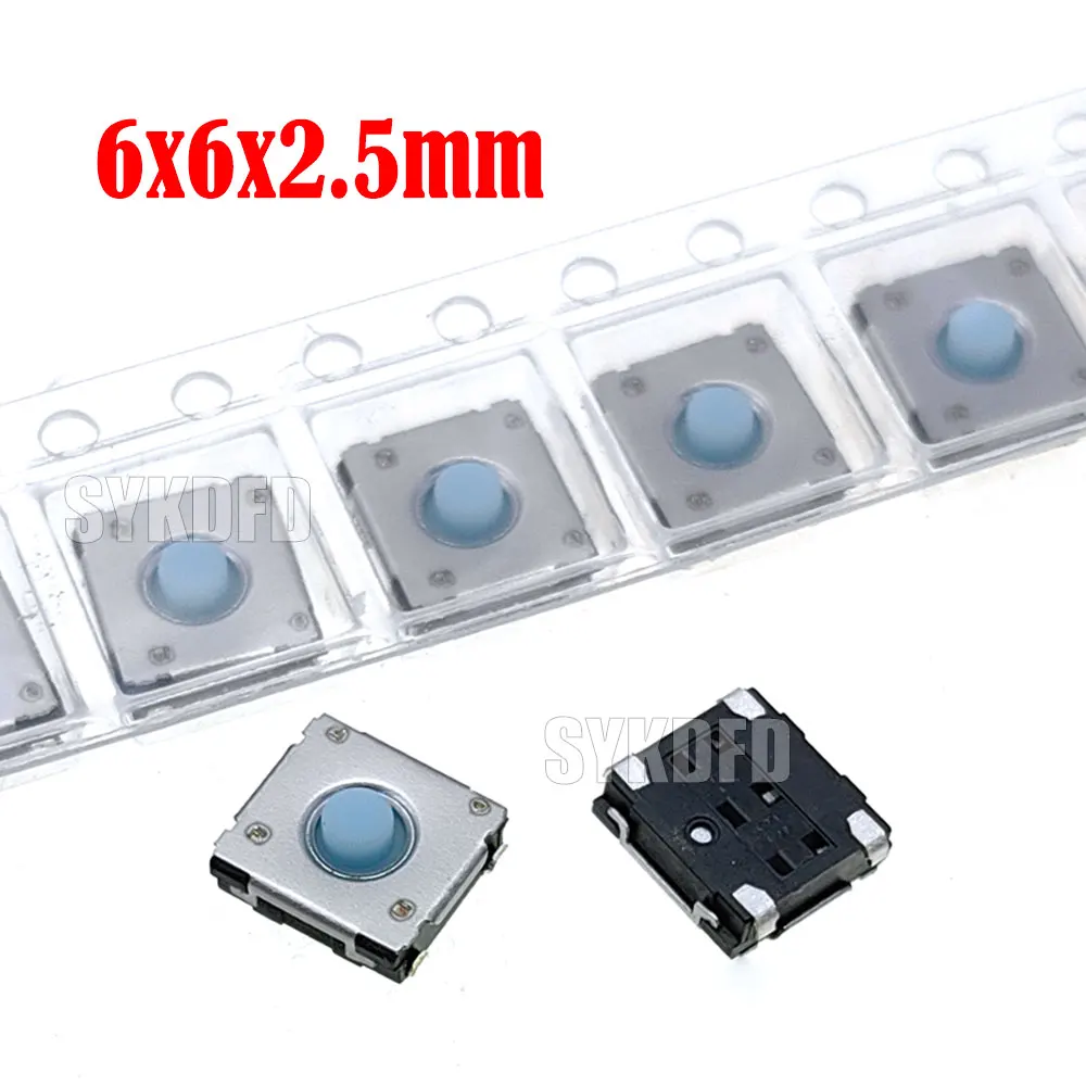 

2Pcs 6x6 Mouse Micro Switch Patch Mini Switch Button For Xiaomi Microsoft Arc Touch Sculpt Blue Shadow 4000 6*6*2.5mm