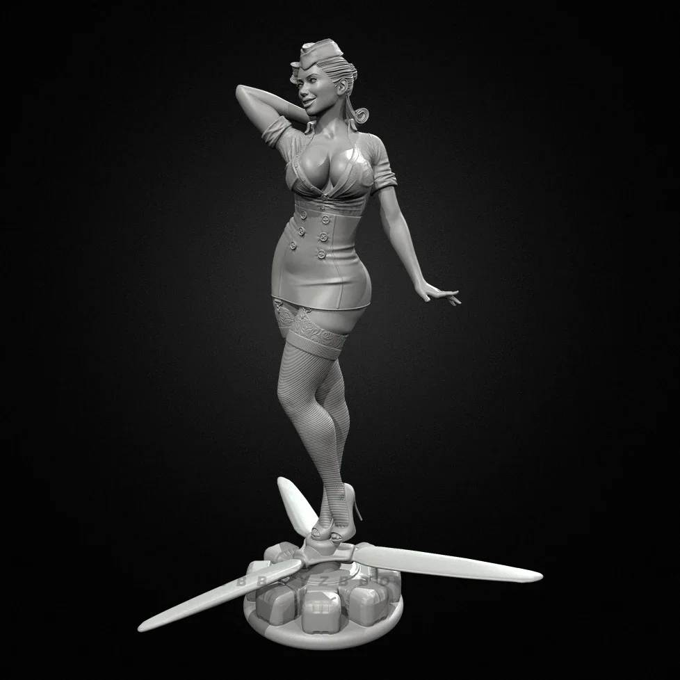 Kits de modèles en résine, hauteurs globales 38mm 50mm 75mm, figurine beauté incolore et auto-assemblée (impression 3D) TD-7315/3D