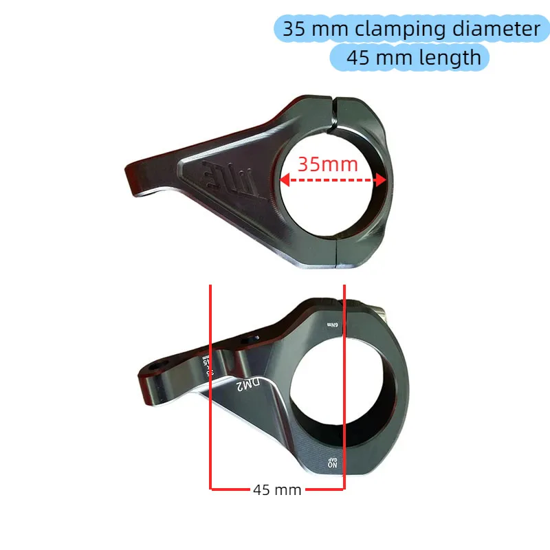 TITLE DM2 Bicycle Double Clamp Stem, 35mm Diameter for Mountain Bike, CNC 7075 Aluminum Alloy, Downhill DH
