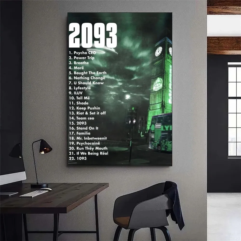 Yeat Rapper 2093 Poster Gallery Prints Self Adhesive Home Decor Decoration Wall Decals Living Room Sticker