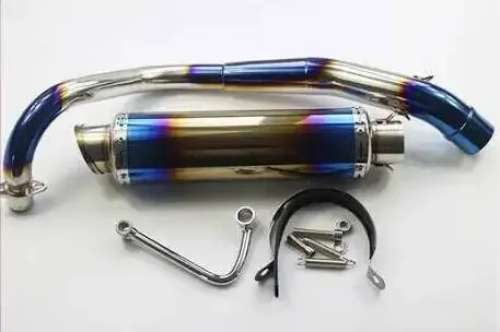 Monkey Bike Z50 Stainless Muffler  Blue Color Exhaust version for monkey