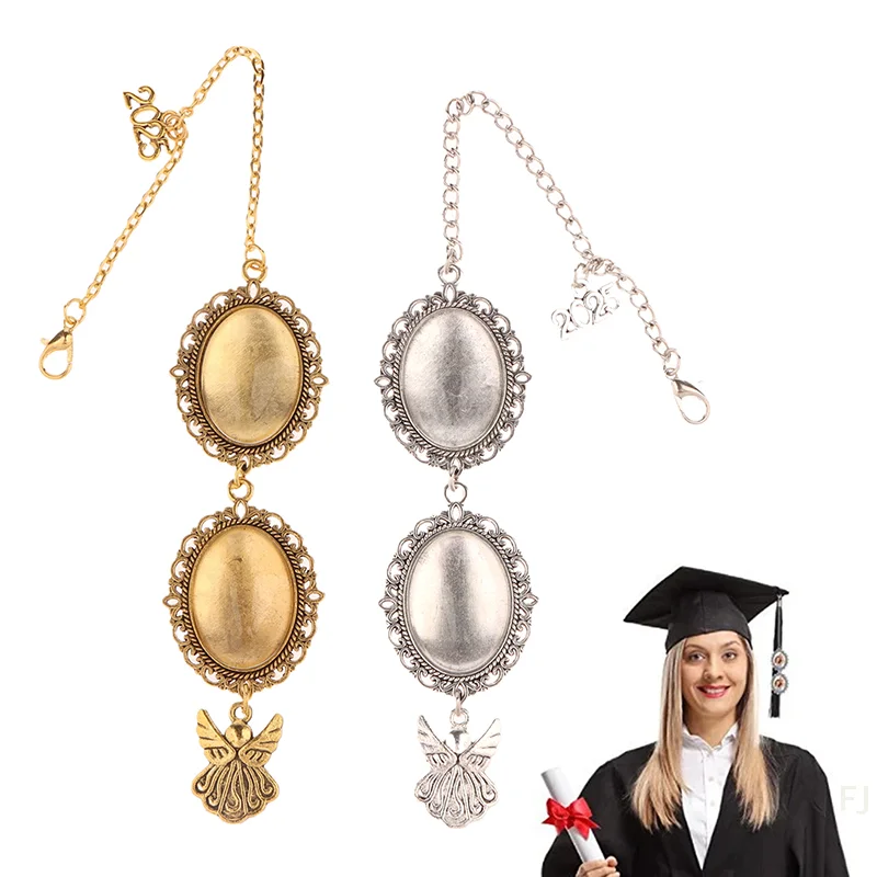 

[YU]Graduation Cap Charm Tassel Personalized Photo Charm DIY Memorial Photo Chain Pendant For Ceremony Picture Decoration