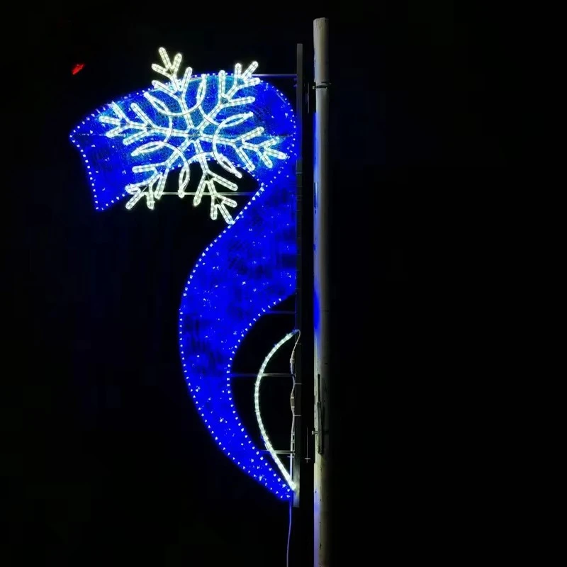 

Easy-Install 2D Snowflake Pole Lights Weather-Resistant Christmas Decor for Long-Lasting Street Festivity for Wedding Home Decor