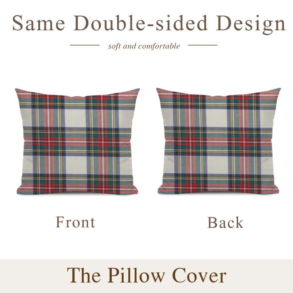 Stewart Dress Scottish Tartan Cushion Cover  Home Decor Sofa Pillow Home Pillowcase