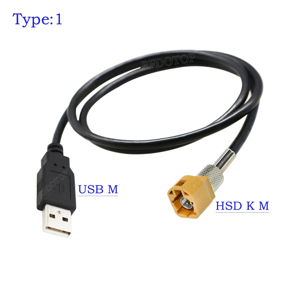 USB Male/Female to 4Pin HSD Code K Male Straight Connector LVDS Cable Car Head Unit Control Screen RCC NAC Cable HSD to USB