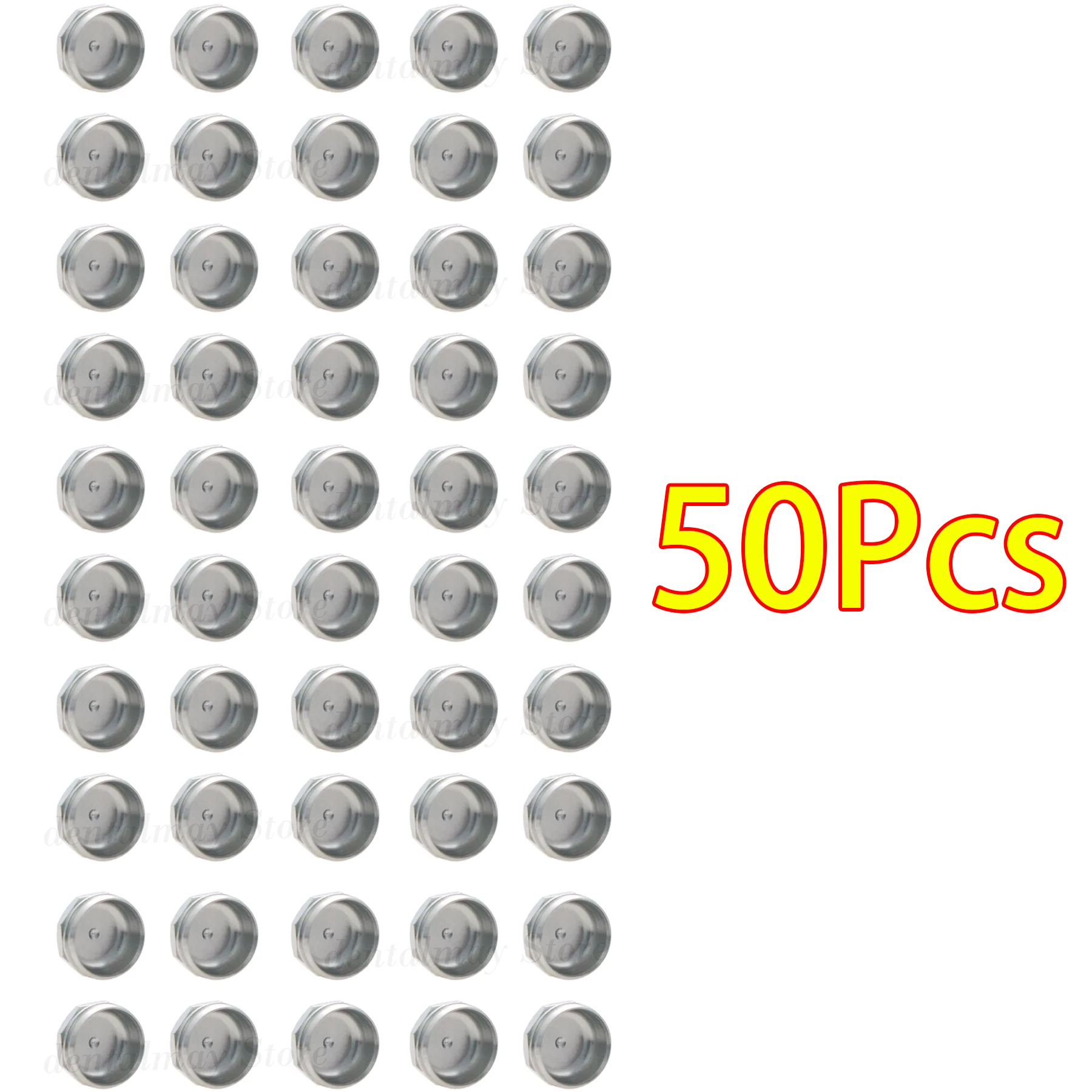 

50pcs Dental Overdenture Removable Male Caps Metal Housing