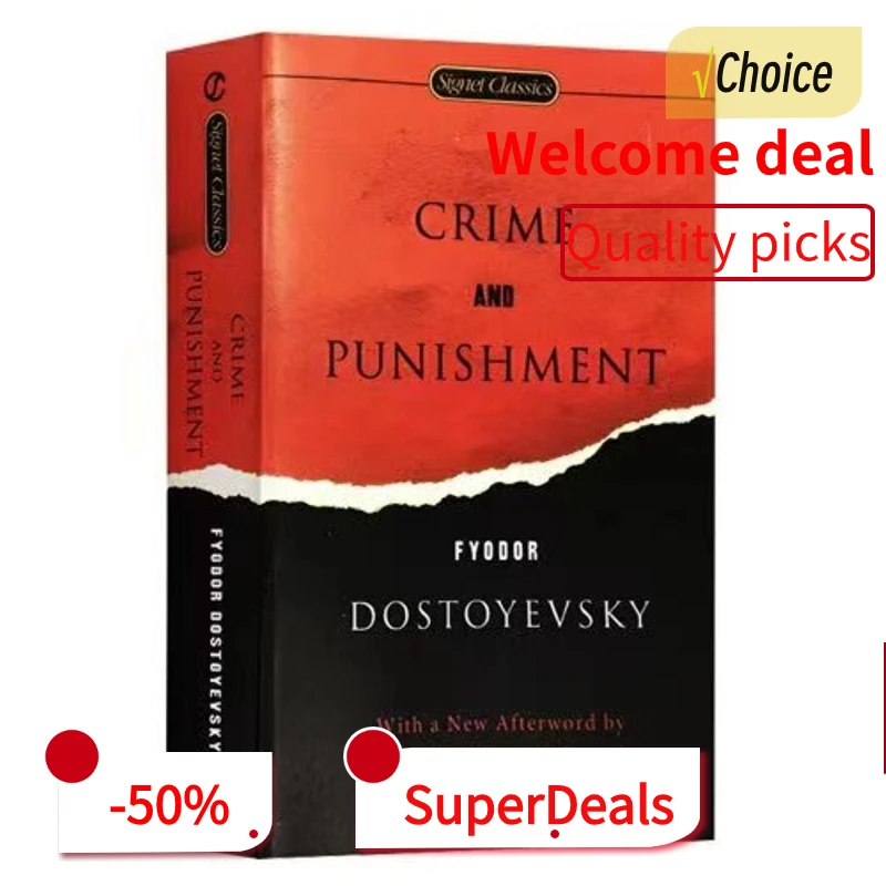 

Crime and Punishment Original English Psychological Novel,Long World Literary Novel Books