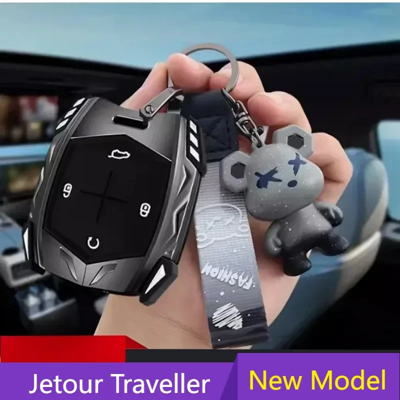 

New！For cherryJETOUR Traveler T2 2023 2024 Car Key Cover Modification High-end Car Key Protective Shell Car Modification Parts