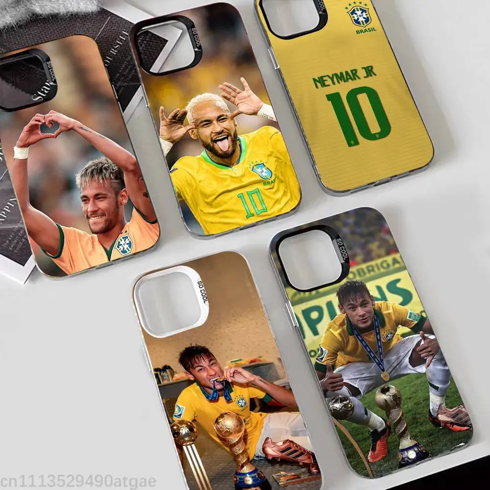 Brasil N-Neymar Jr 10 Phone Case For iPhone 17,16,15,14,13,12,11,Pro,Max,Plus,Mini Candy Matte Shockproof Cover