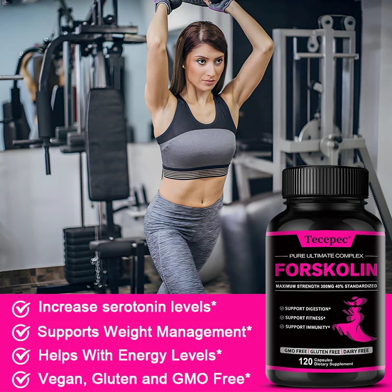 Cápsulas de extracto de forskolin de 300 mg – Favorece el metabolismo, la energía y el bienestar diario, suplemento dietético natural para hombres y mujeres