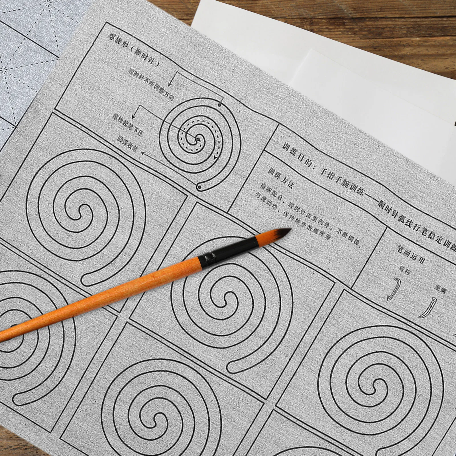 1Set Thick Reusable Water Writing Cloth Chinese Calligraphy Practice Sheet Pen Control Training Tracing Pad Beginner Kit