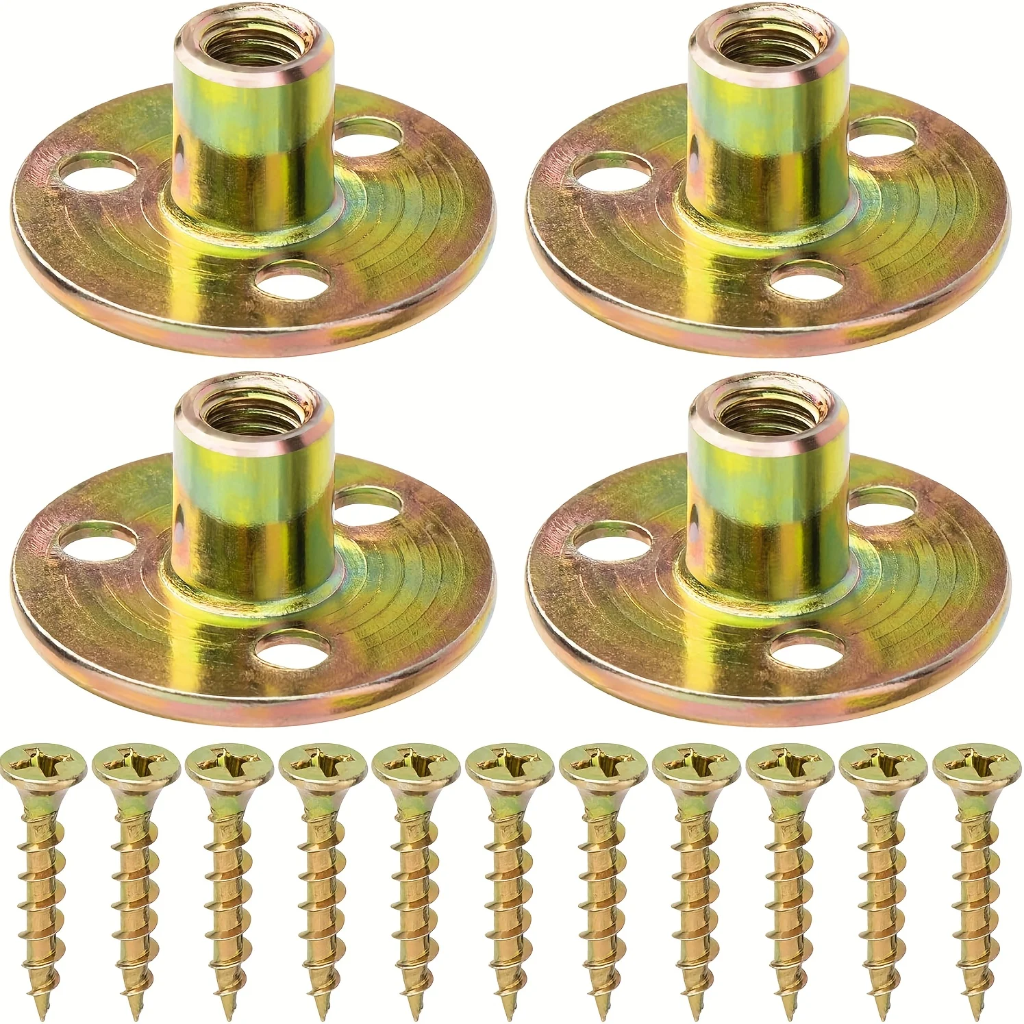 Ijzeren Plaat Moer Drie-gat Flensmoeren M6 M8 M10 Koppeling Draad Meubels Sluiting Slot Bank Meubelaccessoire Sluiting T-moeren