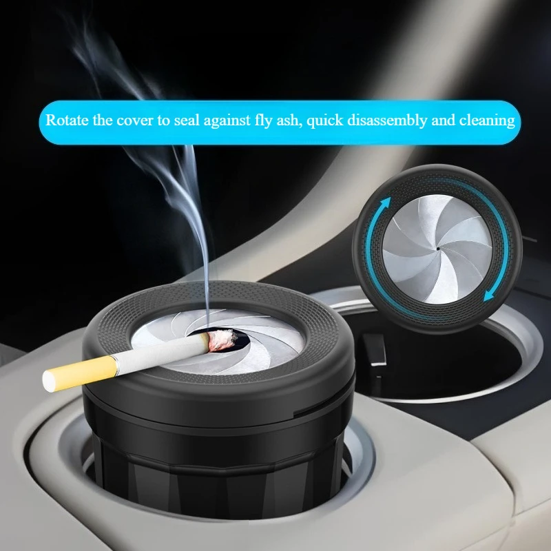 

2025 New Mini Portable Car Desktop Storage Ashtray Storage Bucket Car High Value Ashtray Cigar Ashtray