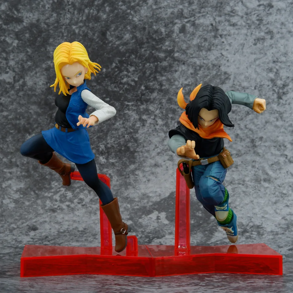 24CM Anime Dragon Ball Z Android 17 18 Figure Android 18 PVC Action Figures Collection Model Toys for Children Christmas Gifts