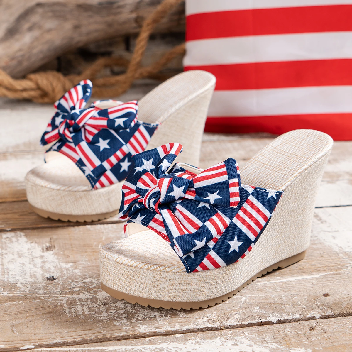 Lazysea Super Hoge Hakken Vrouwen Slippers Amerikaanse Vlag Hoogte Toenemende Dia 'S Vrouwen Zomer Schoenen Nieuwe Platform Sandalen Maat 43