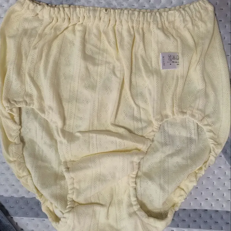 

2X Pure Cotton ABDL Adult Baby Bloomers High Waist Hollow Flower Soft Comfortablet Briefs DDLG Reusable Training Panties