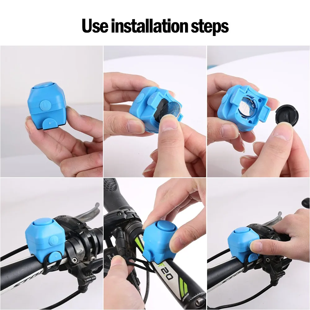 Bicycle Electronic Loud Horn 130 Db MTB Bike Safety Warning Alarm Cycling Handlebar Bell Ring Riding Ring Bell Accessorie