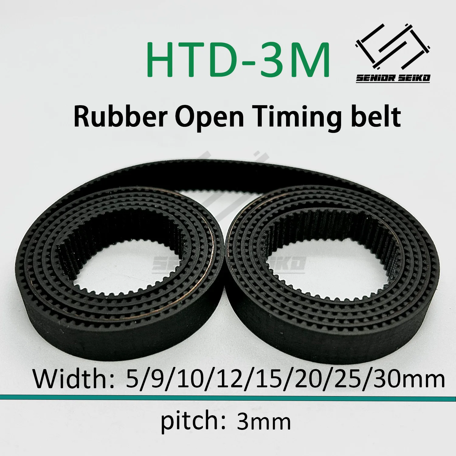 

Open Synchronous HTD 3M Spiral tooth HTD 3M Belt Width 5/9/10/15/20/25/30mm Rubber Glass Fiber Neoprene HTD3m Belt