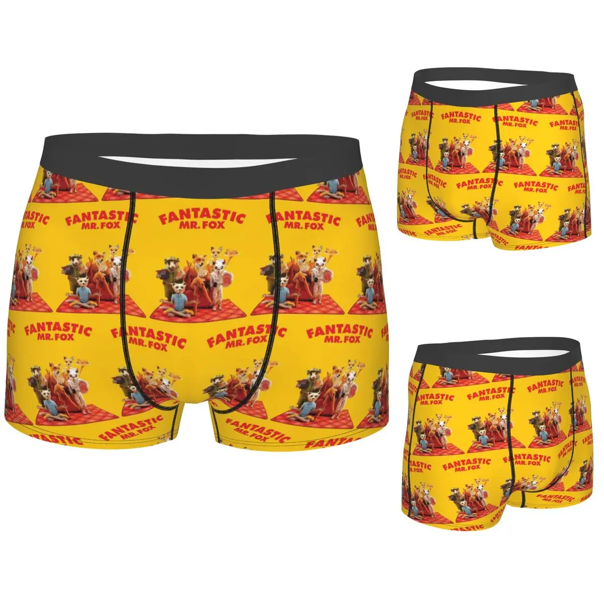 

Boxer Underpants Shorts Fantastic Mr Fox Movie Poster Panties Men's Soft Underwear for Homme Man Boyfriend Gift