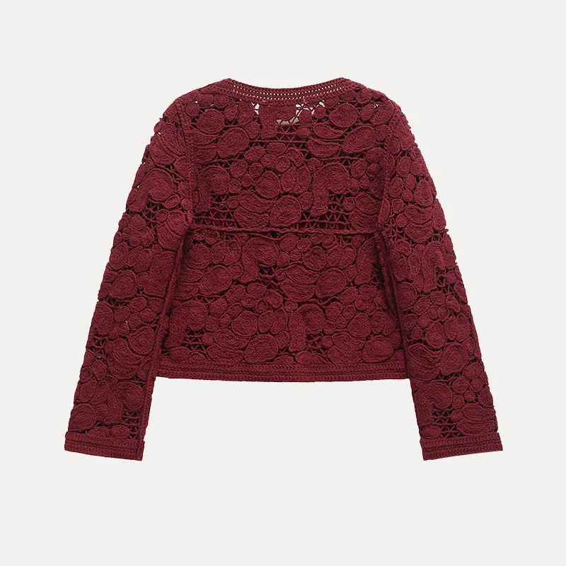 

Spring 2025 New Women's Knitted Long Sve round Ne Pullover Coat Rope Knot Weaving Commute Sle Polyester Fiber 00%