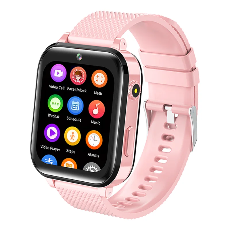 YYHC-1.7 inch touch screen silicone strap T27 4g smart watches large memory hd video calling face unlock kids watch factory