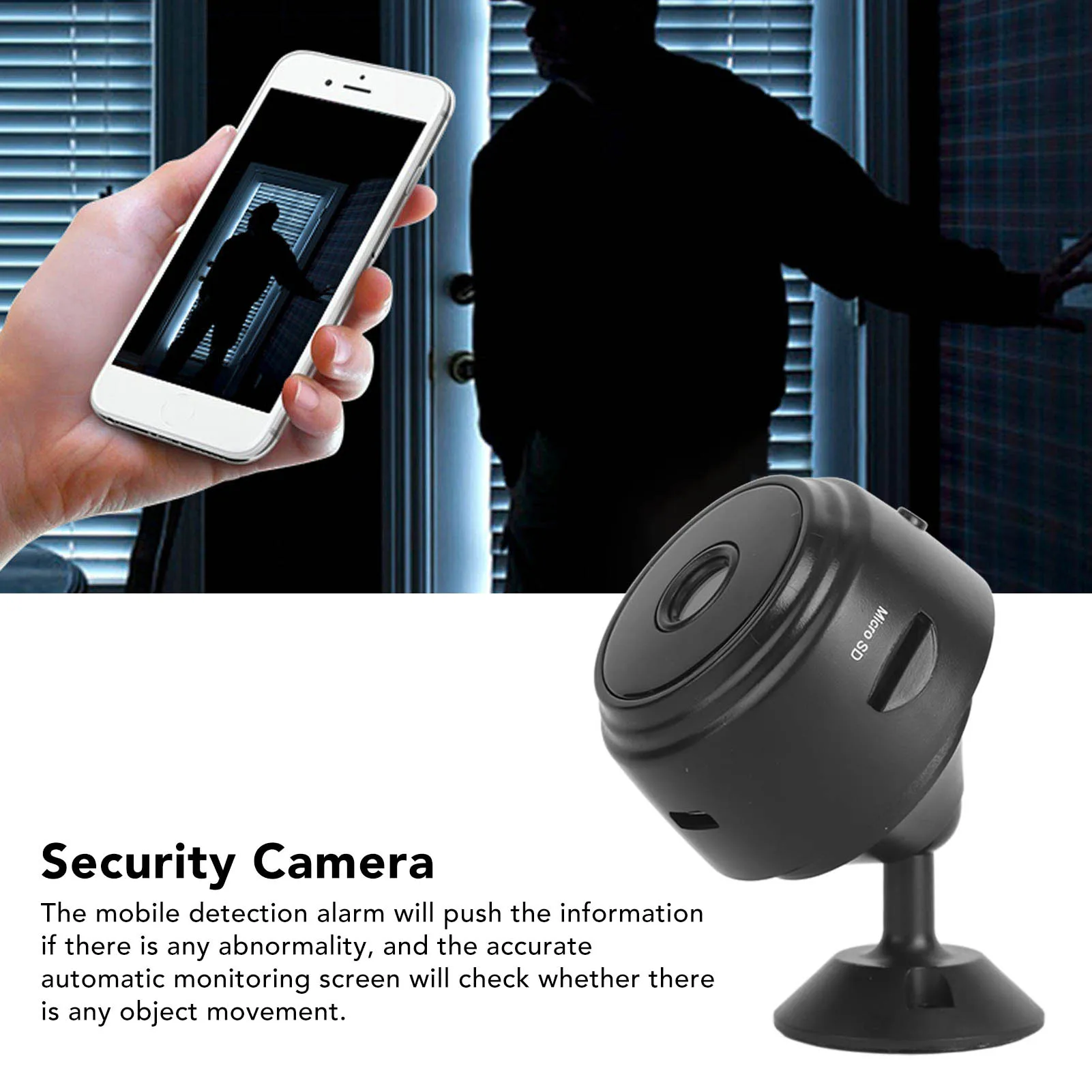 Surveillance System Wireless Camera Wireless WiFi Camera 120° Wide Angle 720P Mini Surveillance System CCTV for Children Elders