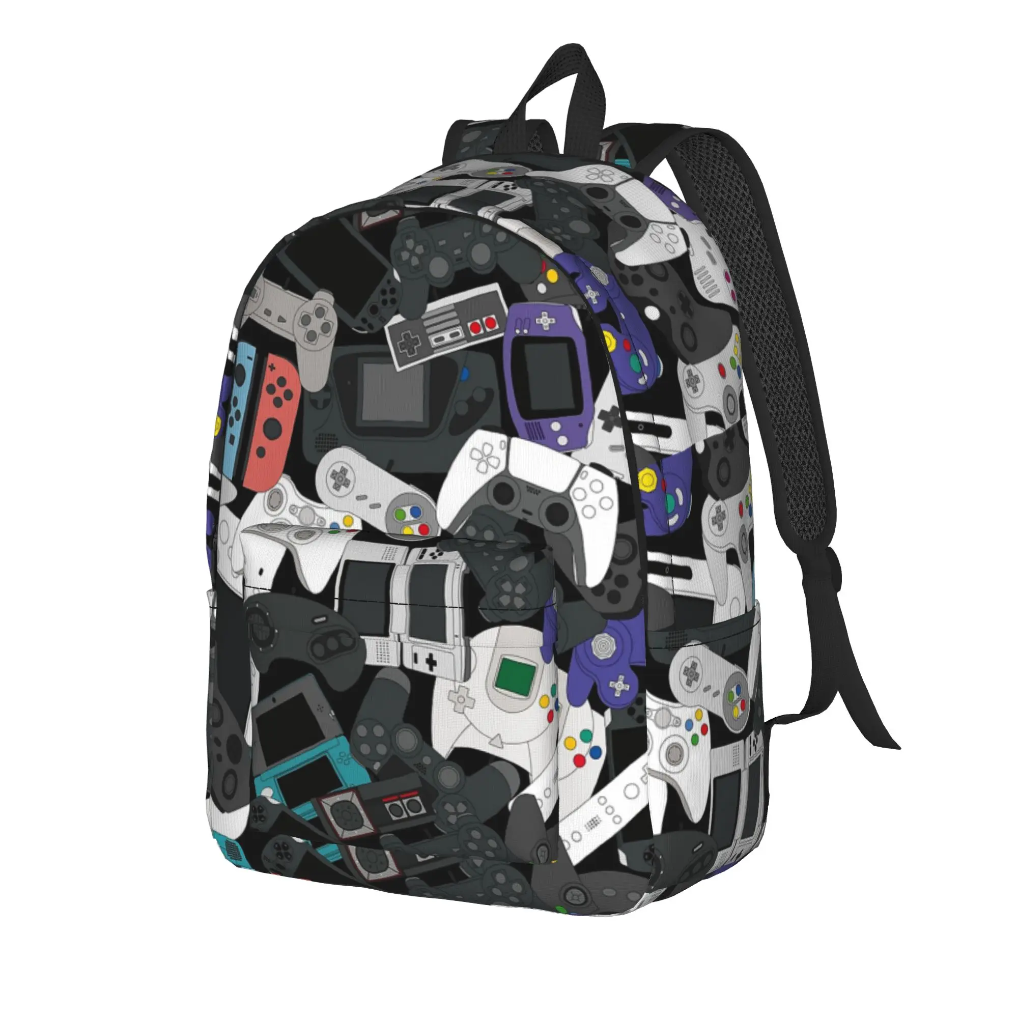 Gamer Controller All Backpack for Men Women Cool Student Work Daypack Video Game Gaming Laptop Computer Shoulder Bag Durable