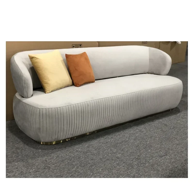 أريكة قماش إيطالية فاخرة أثاث ما بعد الحداثة مخصصة مجموعة أريكة غرفة المعيشة الكبيرة #2