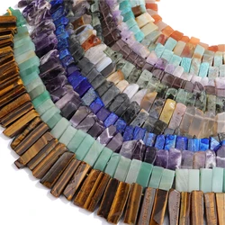 Wholesale Natural Stone Pendant Beads Irregular Top Drilled Slice Power Stone Bead Crystals Agates Point Bead for Jewelry Making