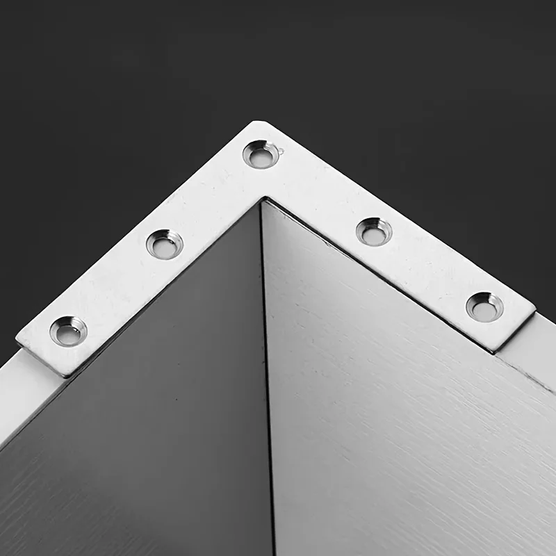 10Pcs Stainless Steel Flat Corner Brace,L-Shaped Bracket Connector,Support Fixing Plates for Repairing Cracks & Loose Furniture