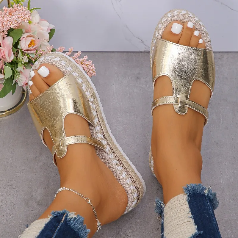 Women's Shoes 2024 High Quality Plus Size Women's Slippers Fashion Solid  Casual Slippers Women New Peep Toe Platform Sandals