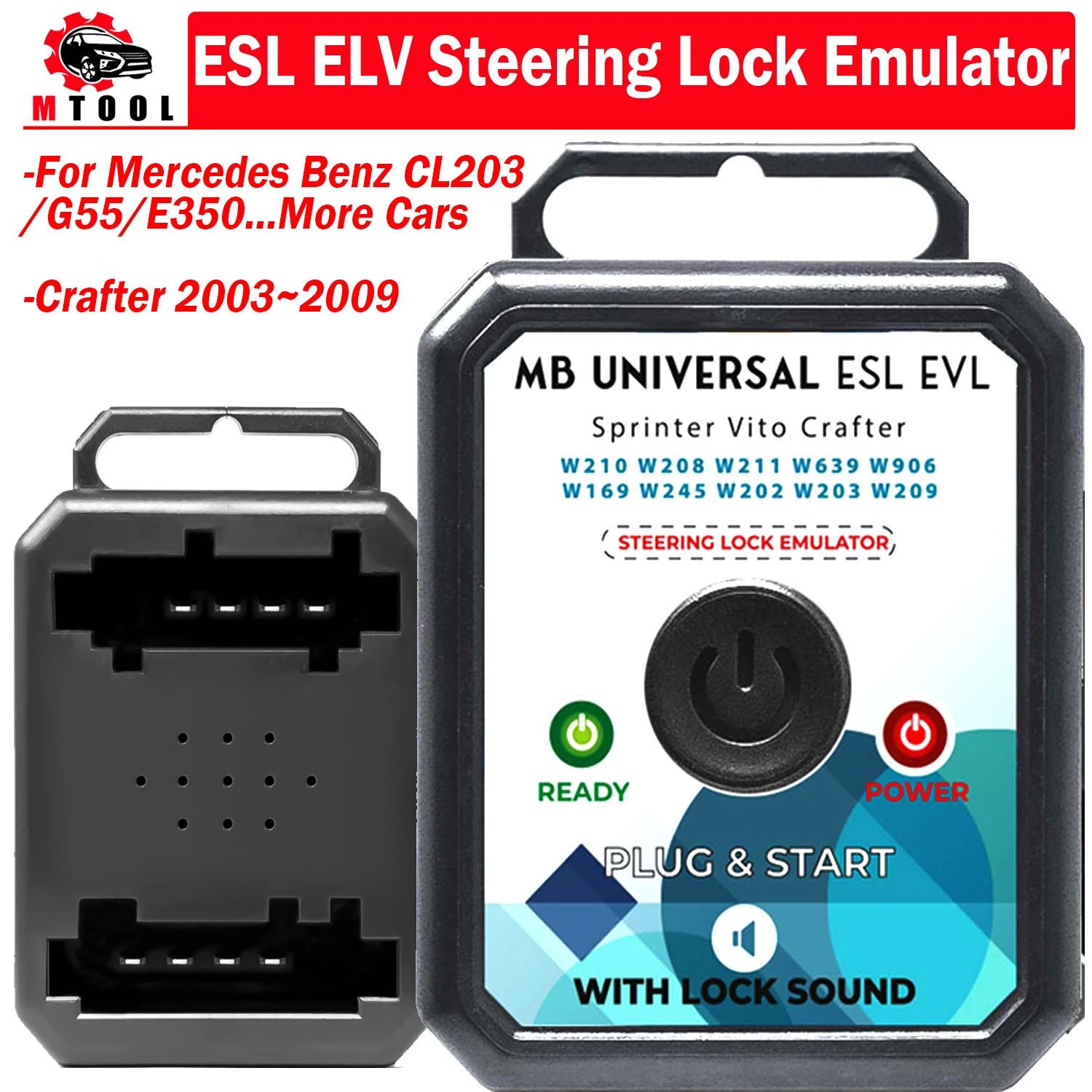 

Универсальный эмулятор замка рулевого управления ESL ELV для Mercedes-Benz Sprinter Vito для V-W Crafter W202 W203 W208 W209 W210 W211