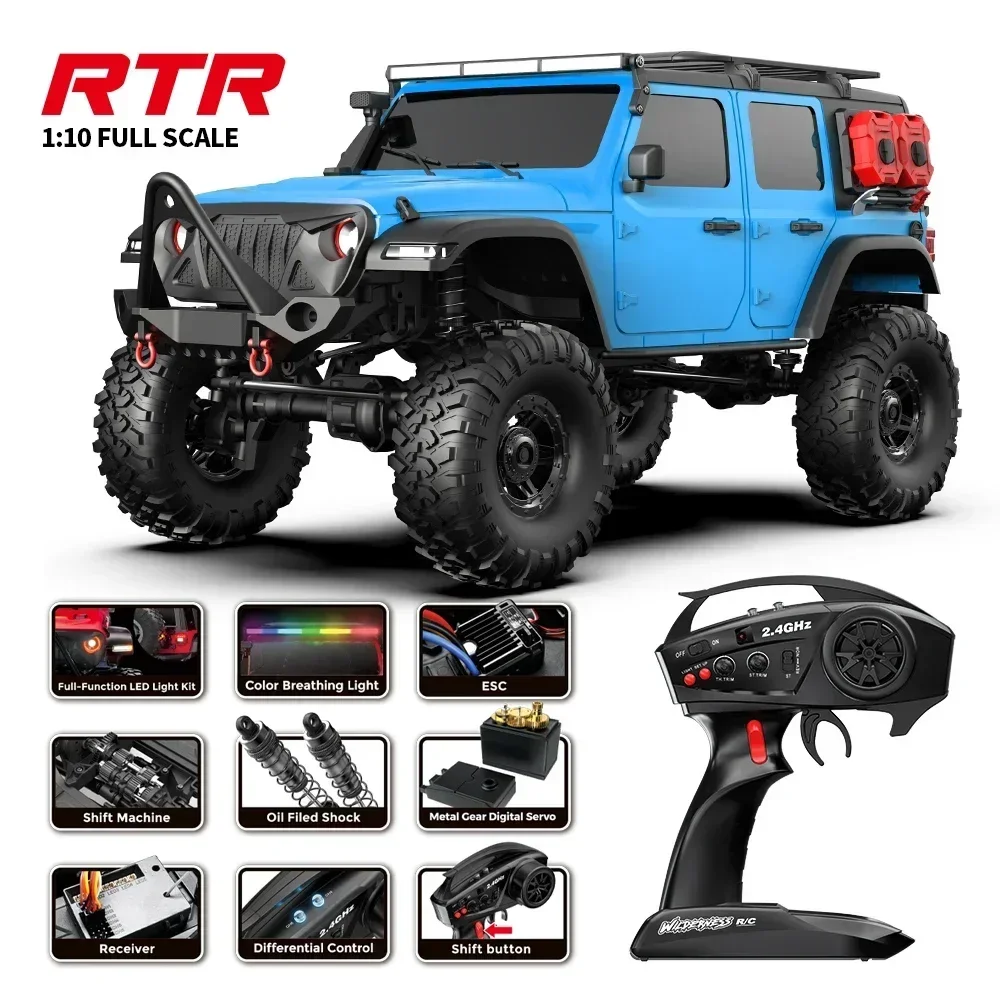 

Rtr R1011/12/13/14 1/10 2.4g 4wd Rc Car Full Proportional Rock Crawler Led Light Off-Road Climbing Truck Vehicles Models Rc Toys