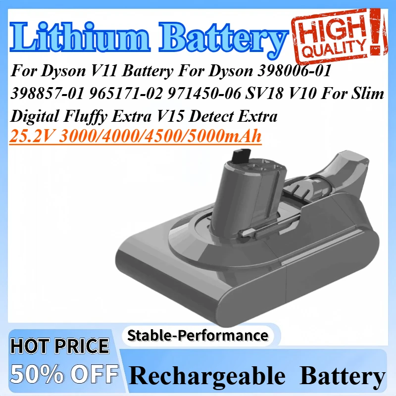 

For Dyson V11 Battery For Dyson 398006-01 398857-01 965171-02 971450-06 SV18 V10 For Slim Digital Fluffy Extra V15 Detect Extra
