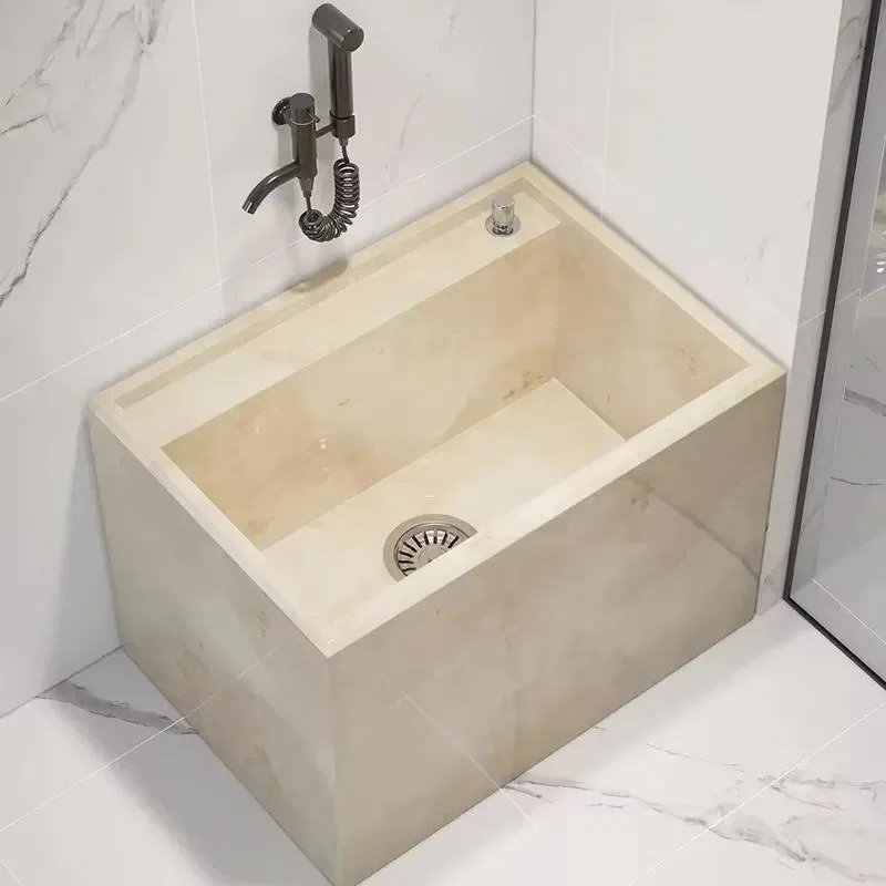 Wholesale Outdoor Marble Bathroom Washbasin Durable Patio Mop Swimming Pool Laundry Sink