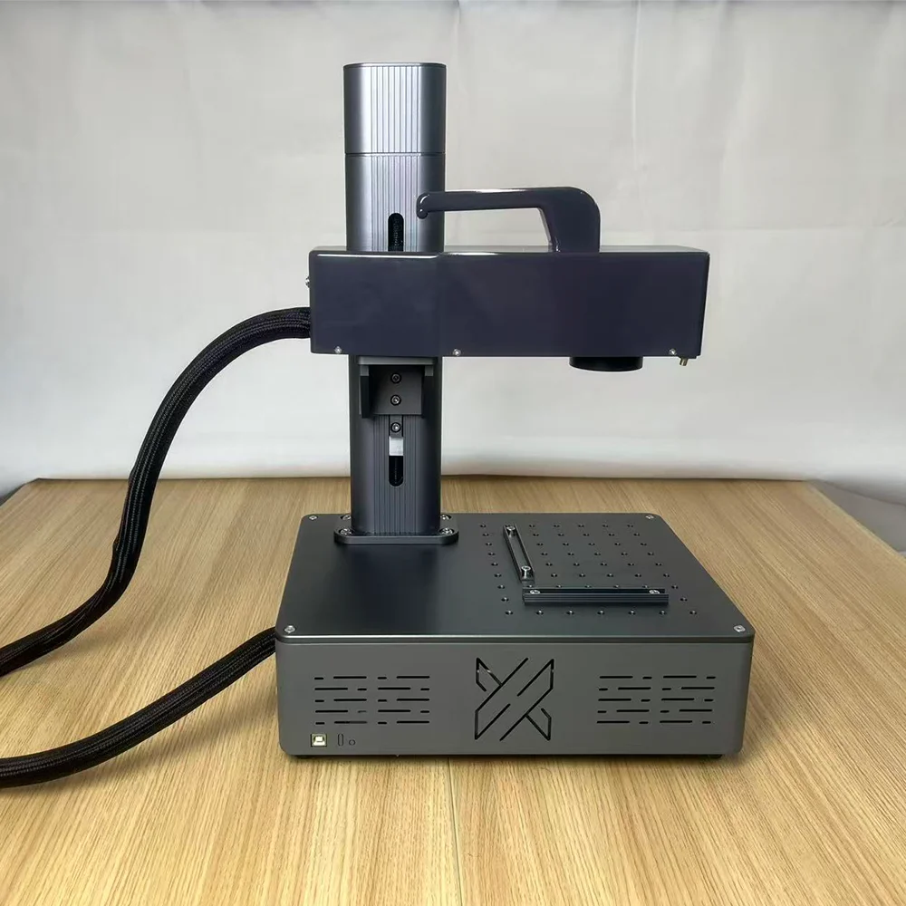 Industrial Grade 20w 30w Raycus Fiber Marking Machine Desktop Handheld Mini With Rotary Qr Code 3d for Metal Card