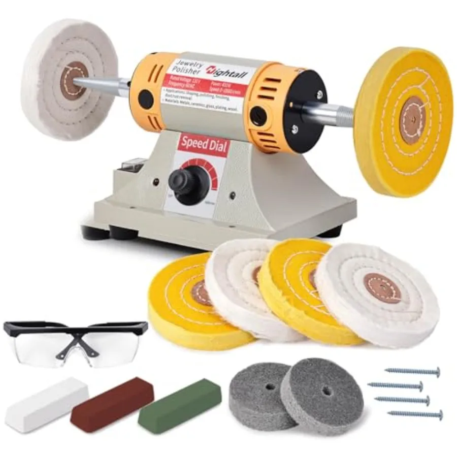 

Jewelry Polisher Versatile Polishers and Buffers for Bench Grinder - Ideal for Jewelry Polishing and Finishing JobsWith 6 Cloth