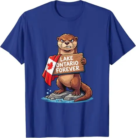 Lake Ontario Forever Otter Animals Flag Lustiges Anti-Lake-America T-Shirt Y2k Pro Lake Ontario Beaver Grafik-T-Shirt für Männer Jungen – Detail 31