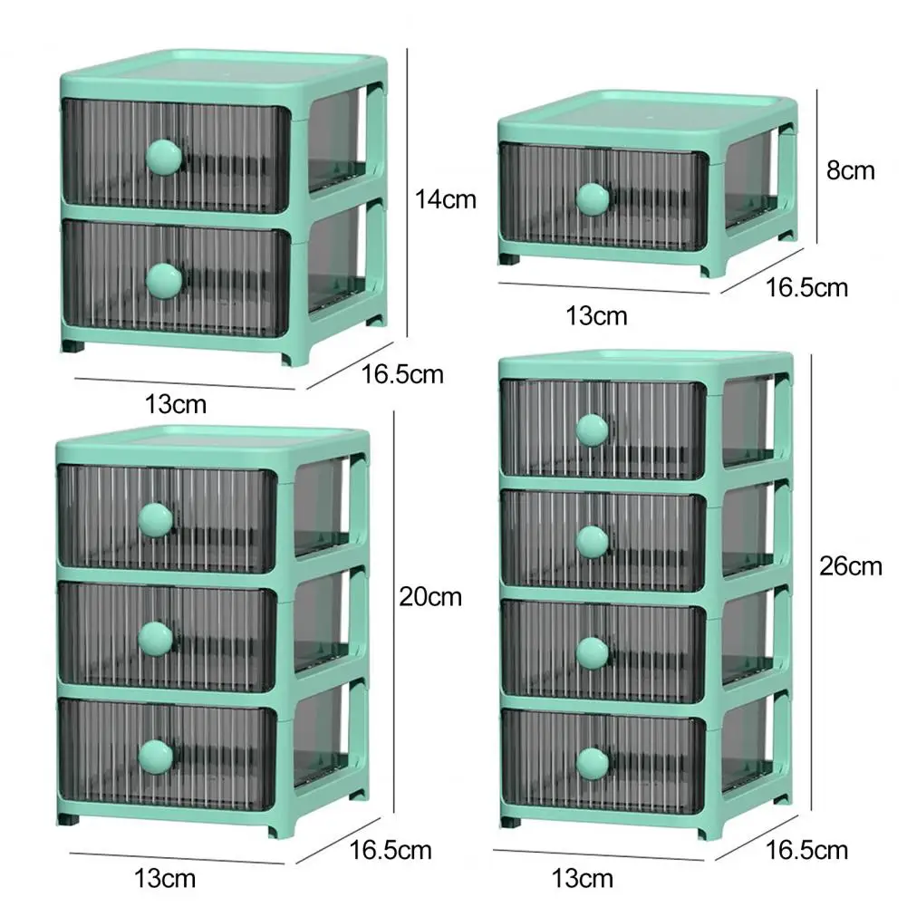 Storage Box Reusable Plastic Multi-layer Pen Stationery Cosmetic Organizer Household Supplies Drawer Plastic Transparent Box