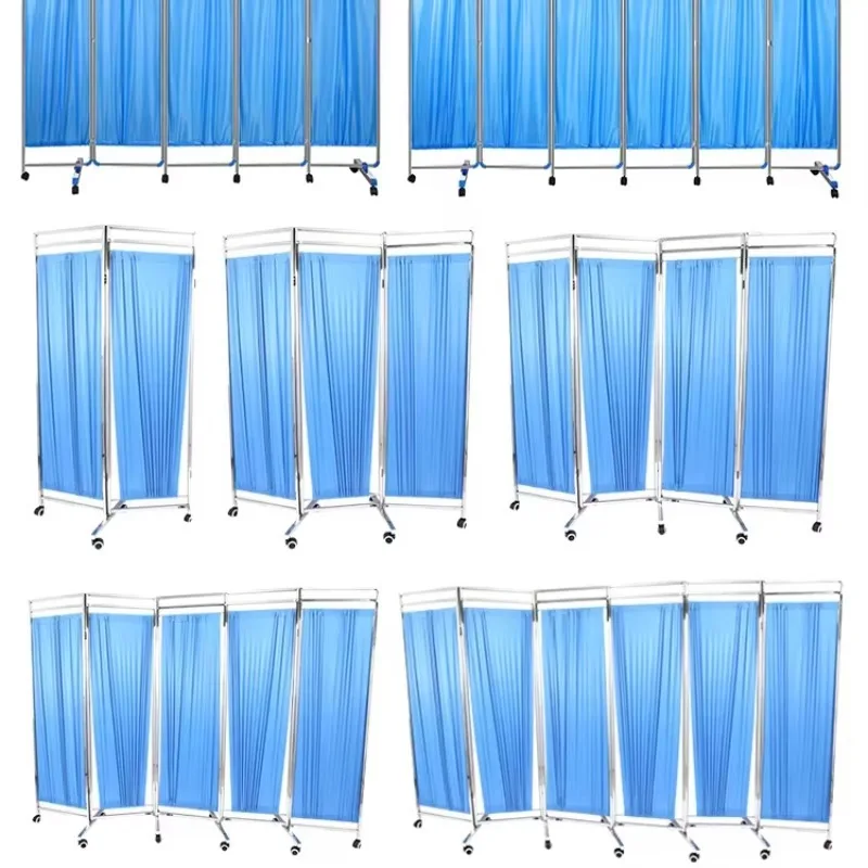 4 أضعاف شاشة جرس المستشفى شاشات طبية شاشة السرير مع ستائر شاشة ستارة البلاستيكية لـ Hsopital #6