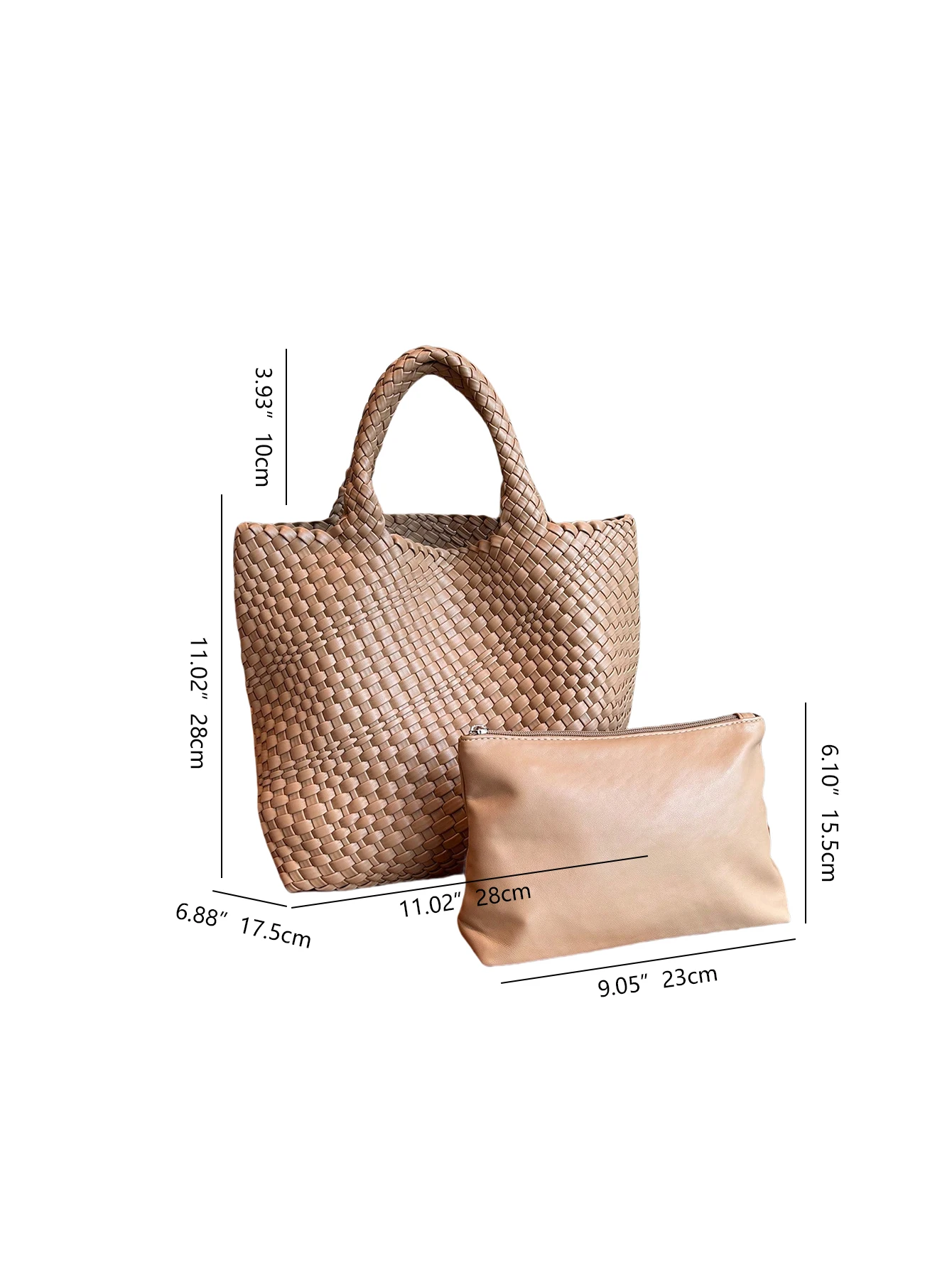 Autumn and winter fashion trendy Maillard soft leather bucket bag Tote shoulder large bag woven cross-border dumpling bag niche